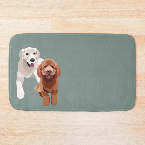 Item preview, Golden Retriever and Cavadoodle Dog Portrait Digital Illustration designed and sold by sherylwylie.