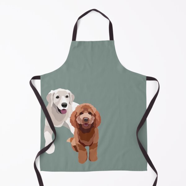Item preview, Golden Retriever and Cavadoodle Dog Portrait Digital Illustration designed and sold by sherylwylie.