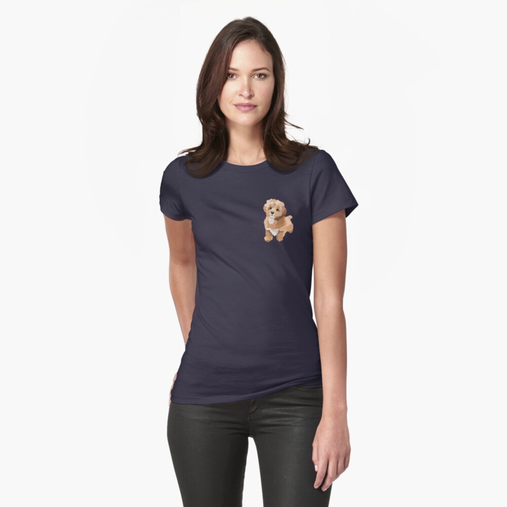 "Shihpoo Dog Portrait Digital Illustration" Sticker for Sale by ...