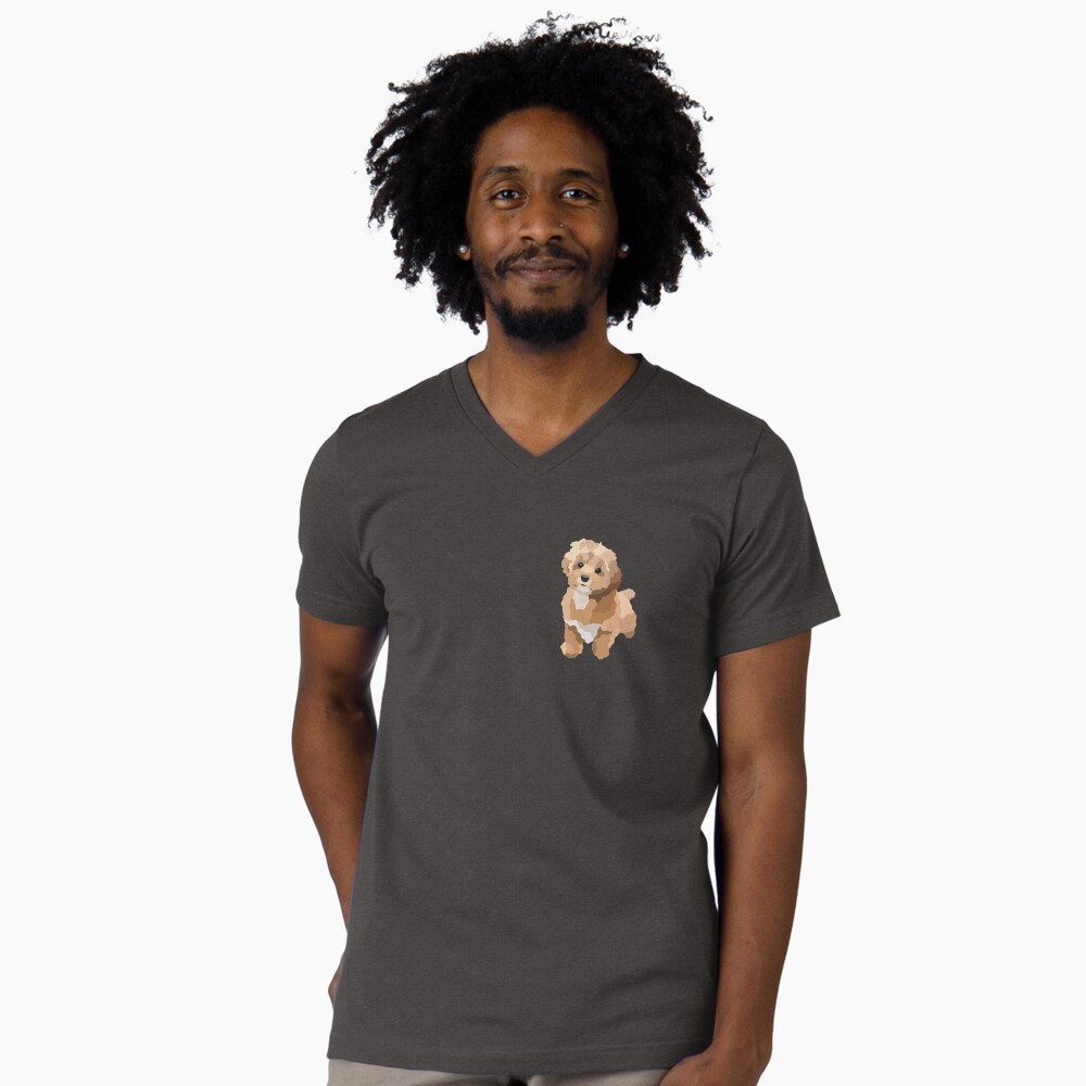 "Shihpoo Dog Portrait Digital Illustration" Sticker for Sale by ...