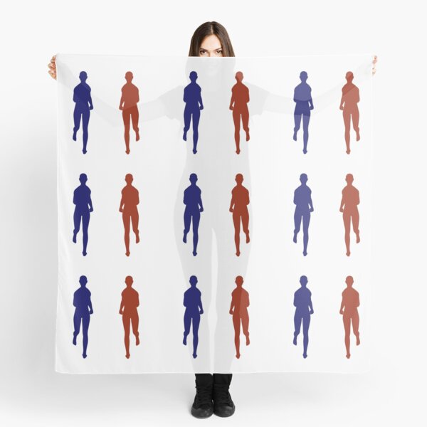 Twin Runners Jogging Silhouette Scarf