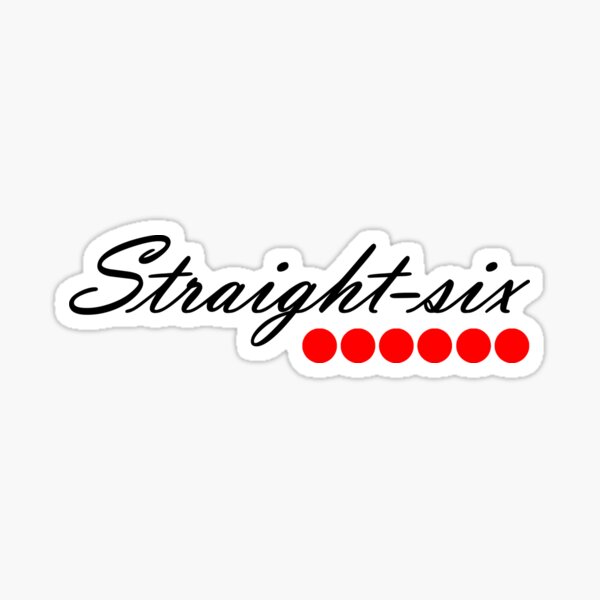 Droit 6 rouge Sticker