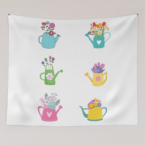 Item preview, cute watering  can pack with flowers - flowers, stay hydrated - cute colorful flowers pack sticker designed and sold by Amalzaki.
