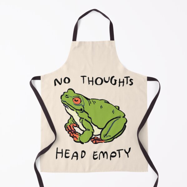 Item preview, I draw green tree frog with red eyes chilling relaxing / no thoughts head empty text designed and sold by RansRoom.