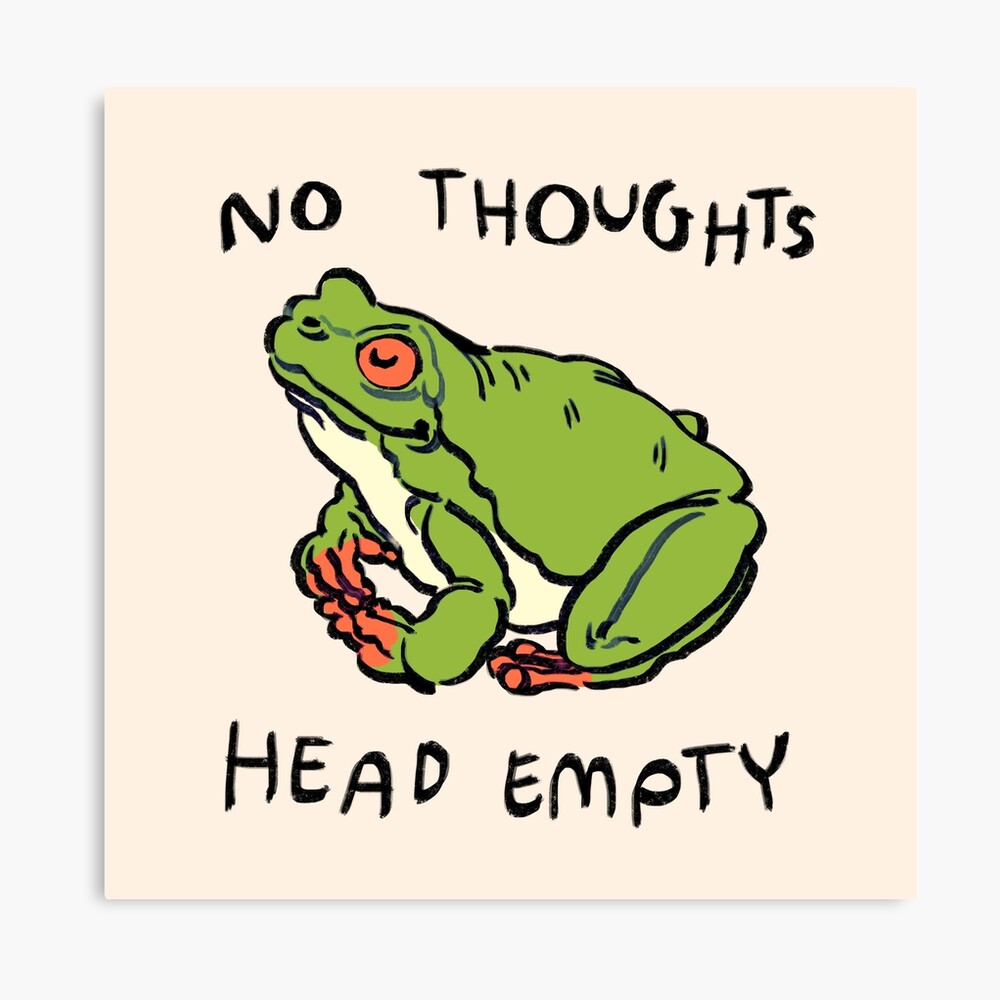 I draw comforting cute green tree frog / frog is here things will be ok  text | Poster