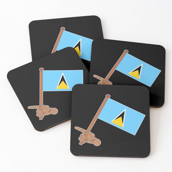 Item preview, Flag of Saint Lucia in hand designed and sold by West indian touch.