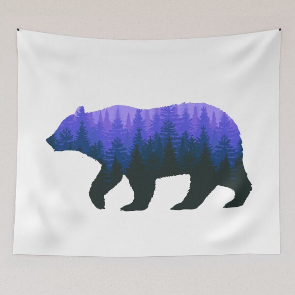 Item preview, Forest Bear - Blue designed and sold by Yorda Creative.