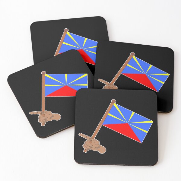 Item preview, Flag of Reunion Island in the hand designed and sold by West indian touch.