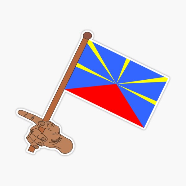 Réunion Island Flag Sticker for Sale by JULDISA