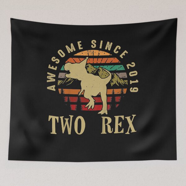 Item preview, Kids Two Rex 2nd Birthday Dinosaur Awesome Since 2019 designed and sold by reeneregen.