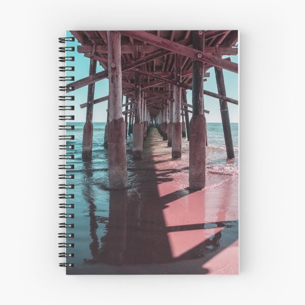 Item preview, Silky Light and Shadow in Mint Green and Pink - Californian Cool Under the Newport Beach Pier designed and sold by Georgia Mizuleva.