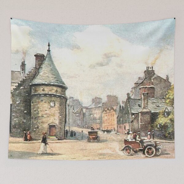 Item preview, Vintage Illustration of Canongate from Holyrood Palace, Edinburgh designed and sold by yourscotland.