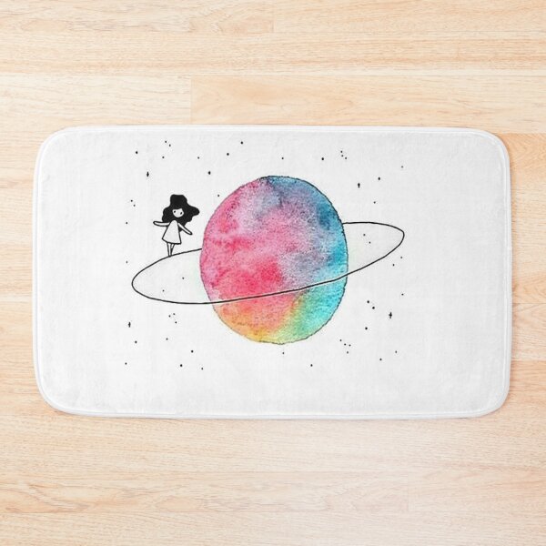Item preview, A little girl hovering over the planet t-shirt designed and sold by Frangi_Pane_ Magazine.