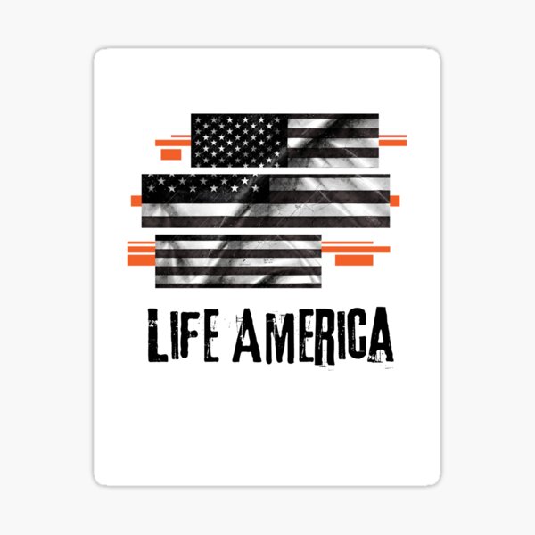 Life is America. Flag of America America banner Sticker