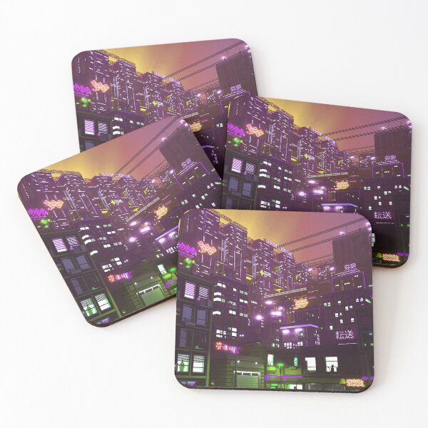 Item preview, Neon digital city art designed and sold by NexusArts.