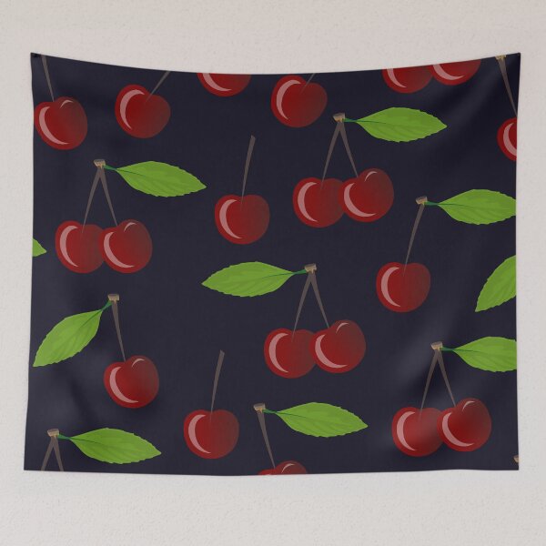 Item preview, Yummy Fruit Cherry Pattern Blue designed and sold by NamColors.