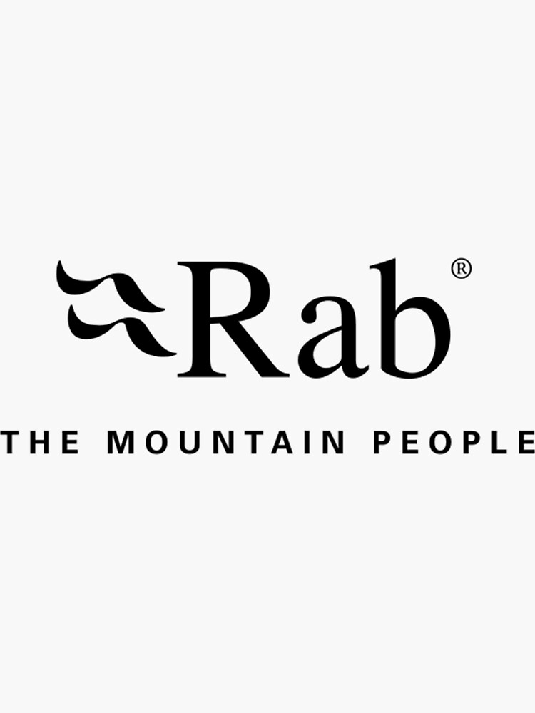 RAB Outerwear STICKER Decal NEW DIE CUT Black 