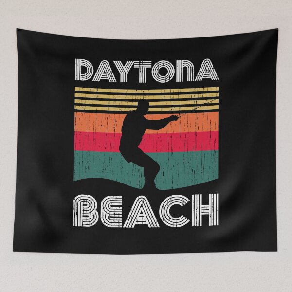 Item preview, Daytona Beach Vintage Retro Sunset Surfer Design designed and sold by justjonboy.