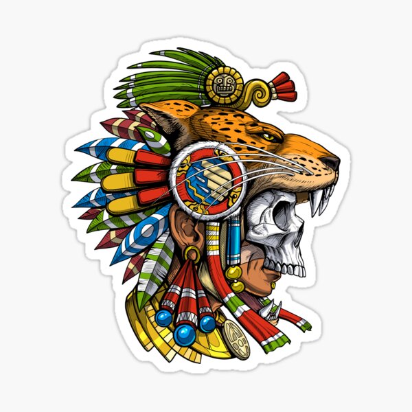 Aztec Jaguar Warrior Stickers for Sale