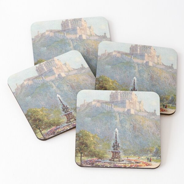 Item preview, Vintage Illustration of Edinburgh Castle & Ross Fountain, Edinburgh designed and sold by yourscotland.