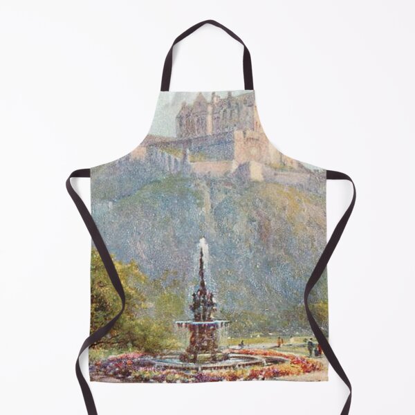 Artikelvorschau, Vintage Illustration von Edinburgh Castle & Ross Fountain, Edinburgh entworfen und verkauft von yourscotland.