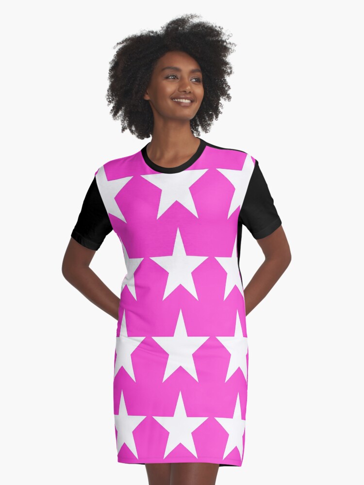 Star print clearance shirt dress