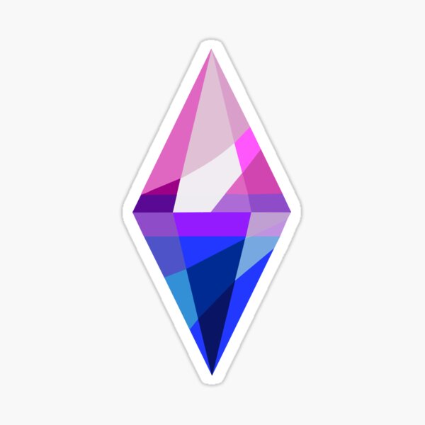 Bisexual Sims 4 Plumbob For Pride Sticker For Sale By L0nelysquid Redbubble