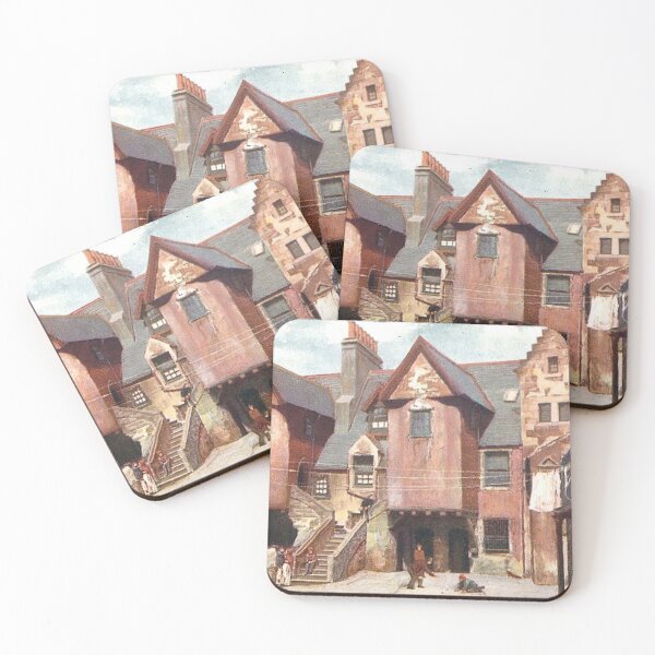 Item preview, Vintage Illustration of White Horse Close, Canongate, Edinburgh designed and sold by yourscotland.