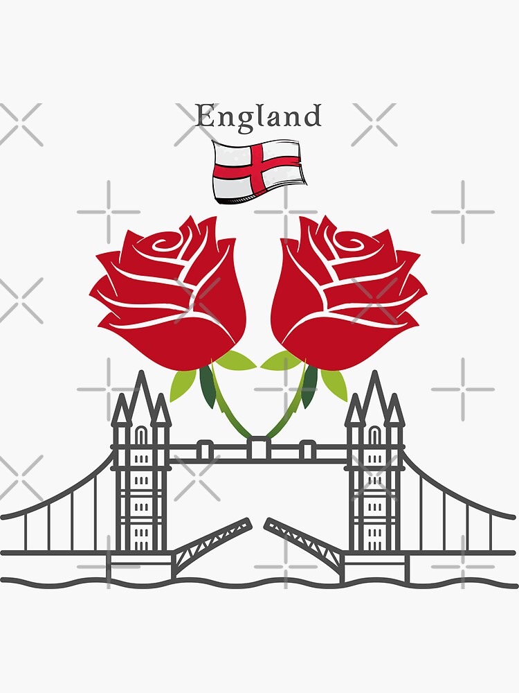 "The Rose National flower of England" Sticker for Sale by deepgoa