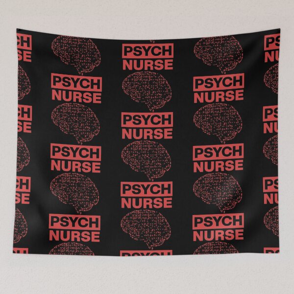 Item preview, Psych Nurse brain Illustration red text | Mental Health Nurse | Gift for mental health Nurse designed and sold by Violet Treasures.