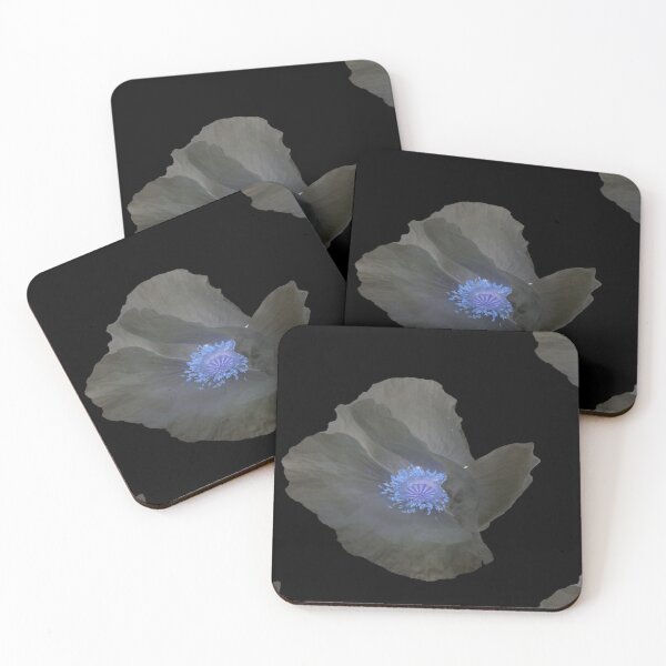 Item preview, Volksbolts/KABFA Designs Neon poppy flower effect black background with blue centre designed and sold by KABFA Designs.