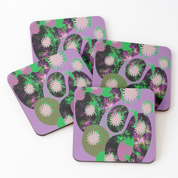 Item preview, Daisy Graphic Abstraction, nr 4, Graphic Psychedelic Abstract Art, Inspired by Nature-floral abstract art designed and sold by Adri Barnard.