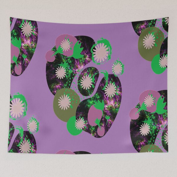 Item preview, Daisy Graphic Abstraction, nr 4, Graphic Psychedelic Abstract Art, Inspired by Nature-floral abstract art designed and sold by Adri Barnard.