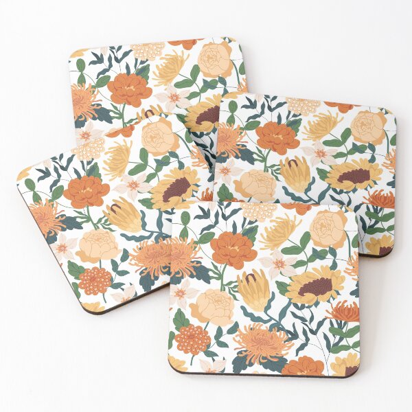 Item preview, Sunflower Pattern with marigolds, sunflowers, peony roses and chrysanthemum, Sunflower Seamless Pattern, Sunflower Pattern Design designed and sold by graphic-genie.