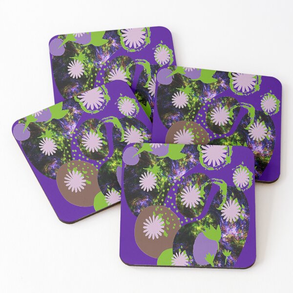 Item preview,  Daisy Graphic Abstraction, nr 5, Graphic Psychedelic Abstract Art, Inspired by Nature-floral abstract art designed and sold by Adri Barnard.