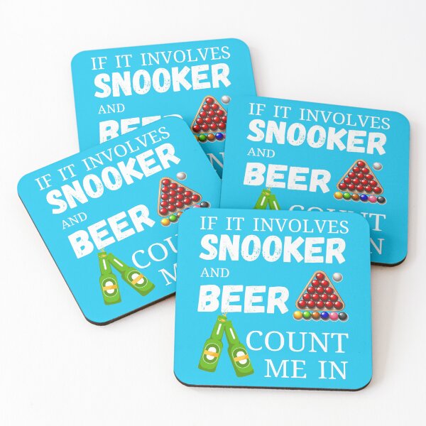 Item preview, Snooker sport and beer drinking design designed and sold by PinkArtDesigns.