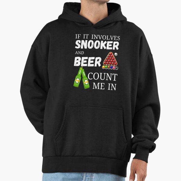 Snooker sport and beer drinking design Premium Oversized Hoodie