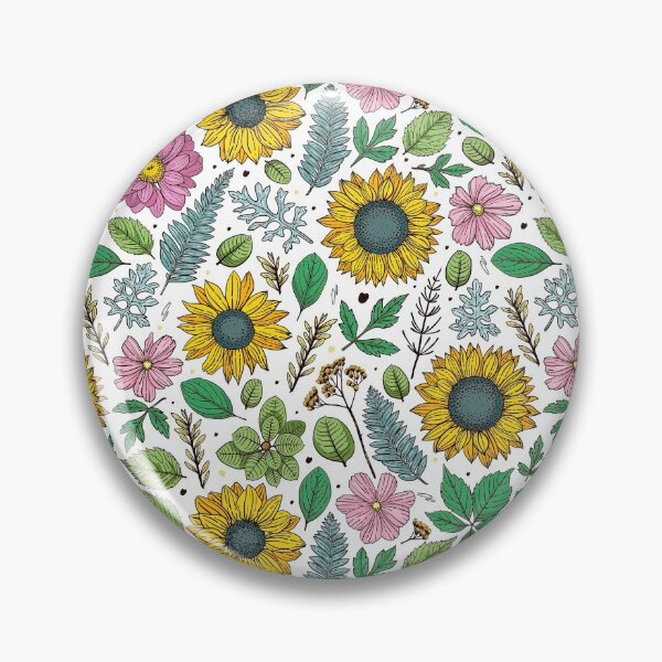 Item preview, Sunflower Pattern with flowers, leaves and grass, Sunflower Seamless Pattern, Sunflower Pattern Design designed and sold by graphic-genie.