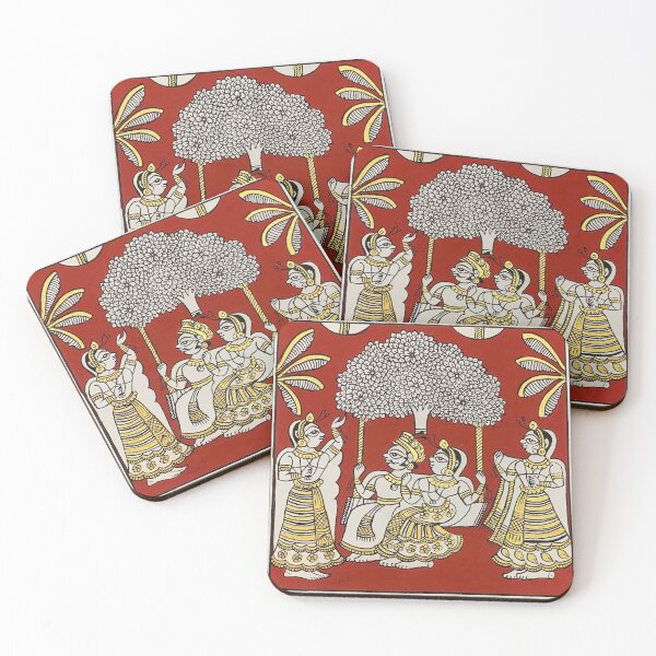 Item preview, King and Queen, Indian folk art, Phad art, for couples designed and sold by gopalpjoshi.