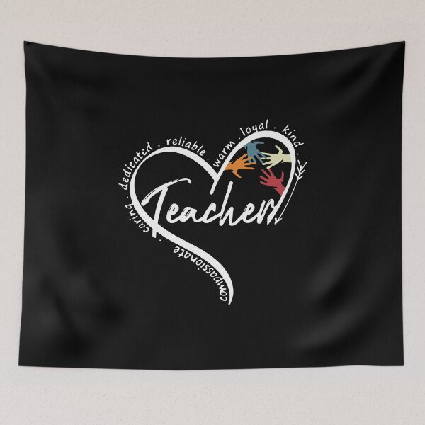 Item preview, HEART TEACHER DEDICATED RELIABLE WARM LOYAL KIND designed and sold by Danepshop.