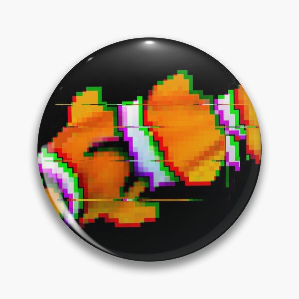 Item preview, Glitched Pixel Art Clown fish designed and sold by Spacepaprika.