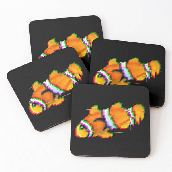 Item preview, Glitched Pixel Art Clown fish designed and sold by Spacepaprika.