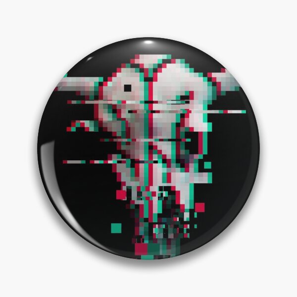 Item preview, Glitched Pixel Art Skull designed and sold by Spacepaprika.