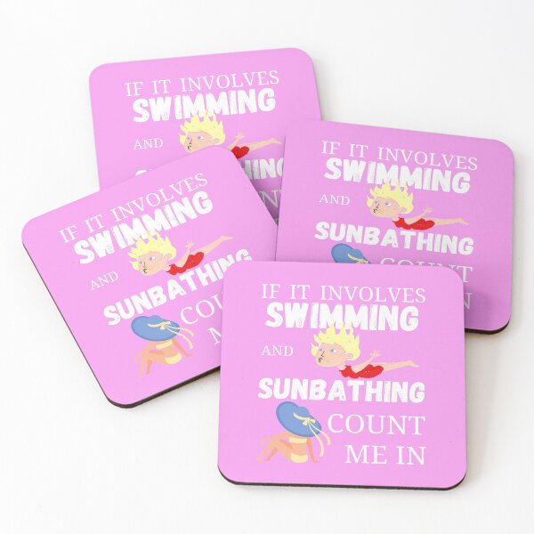 Item preview, Swimming and Sun bathing summer holiday design designed and sold by PinkArtDesigns.