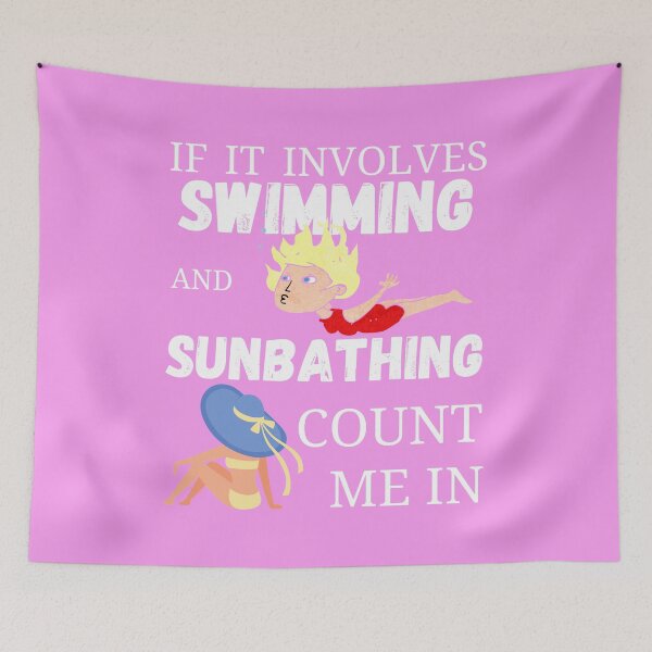 Item preview, Swimming and Sun bathing summer holiday design designed and sold by PinkArtDesigns.