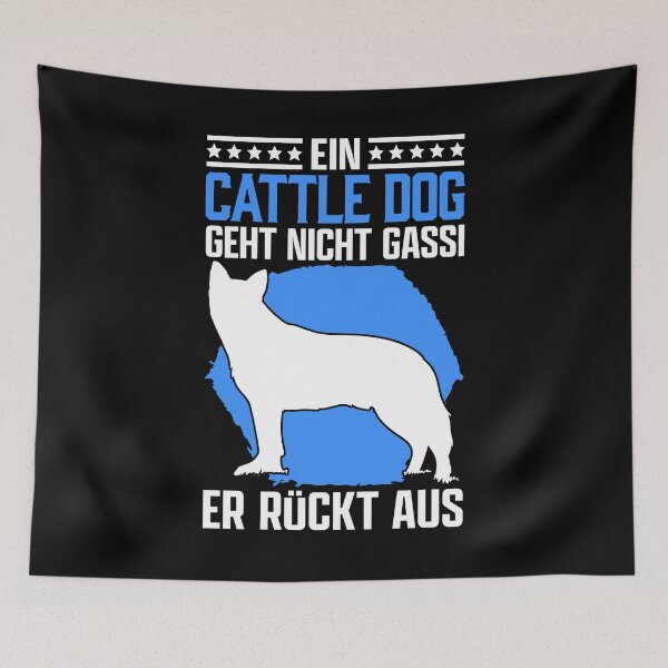 Artikelvorschau, Australian Cattle Dog Gassi gehen Treibhund Spruch entworfen und verkauft von madgrfx.