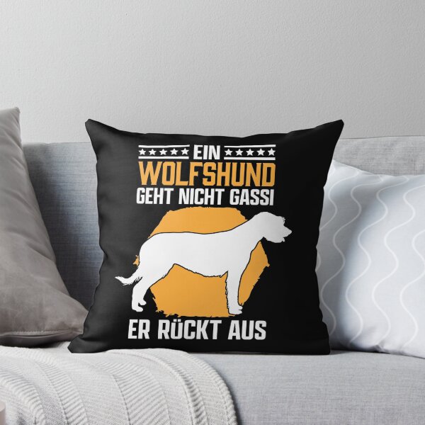 Artikelvorschau, Irischer Wolfshund Gassi gehen Windhund Spruch entworfen und verkauft von madgrfx.