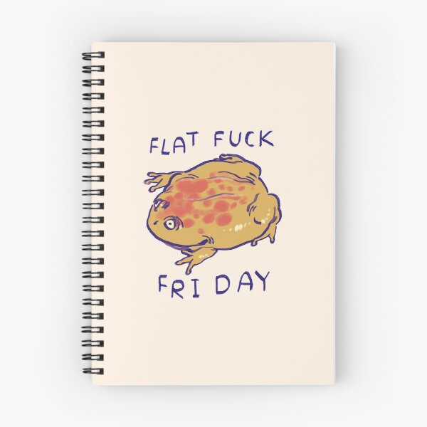 Item preview, I draw budgett's frog chilling being flat / flat fuck friday meme text designed and sold by RansRoom.