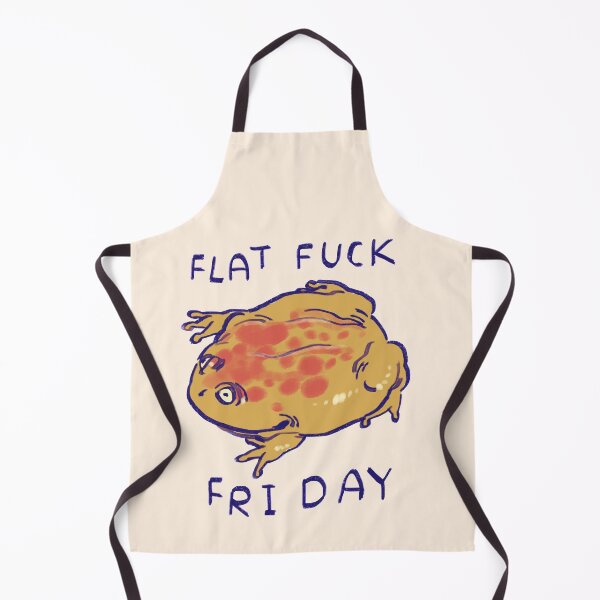 Item preview, I draw budgett's frog chilling being flat / flat fuck friday meme text designed and sold by RansRoom.