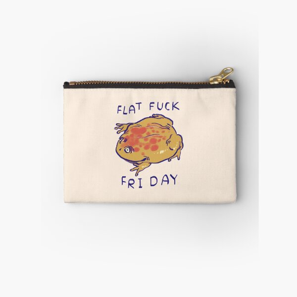 Item preview, I draw budgett's frog chilling being flat / flat fuck friday meme text designed and sold by RansRoom.